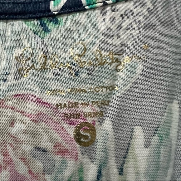 Lilly Pulitzer Small Raylee Blue Floral Sleeveless Summer Tank Mini Dress Y1 - Picture 6 of 7